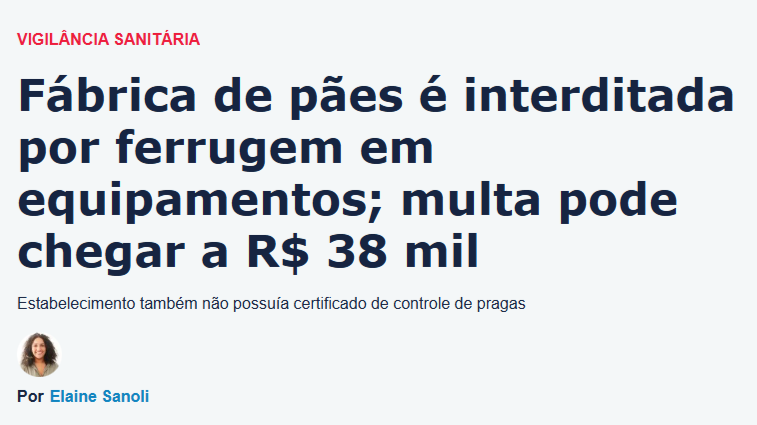 Notícia sobre interdição