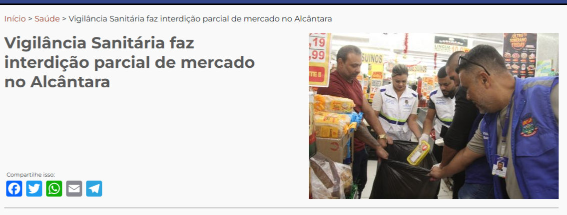 Notícia sobre interdição